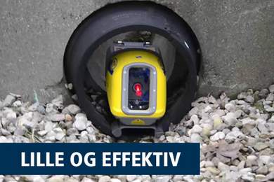 Præcis styring af fald og retning i grøften med rørlaser