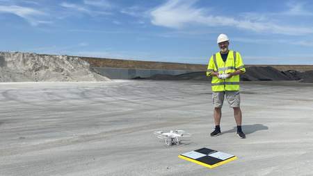 droneflyvning opmåling mængdeberegning Trimble