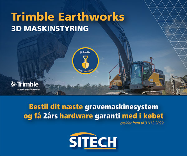 Trimble Earthworks maskinstyring hardware garanti